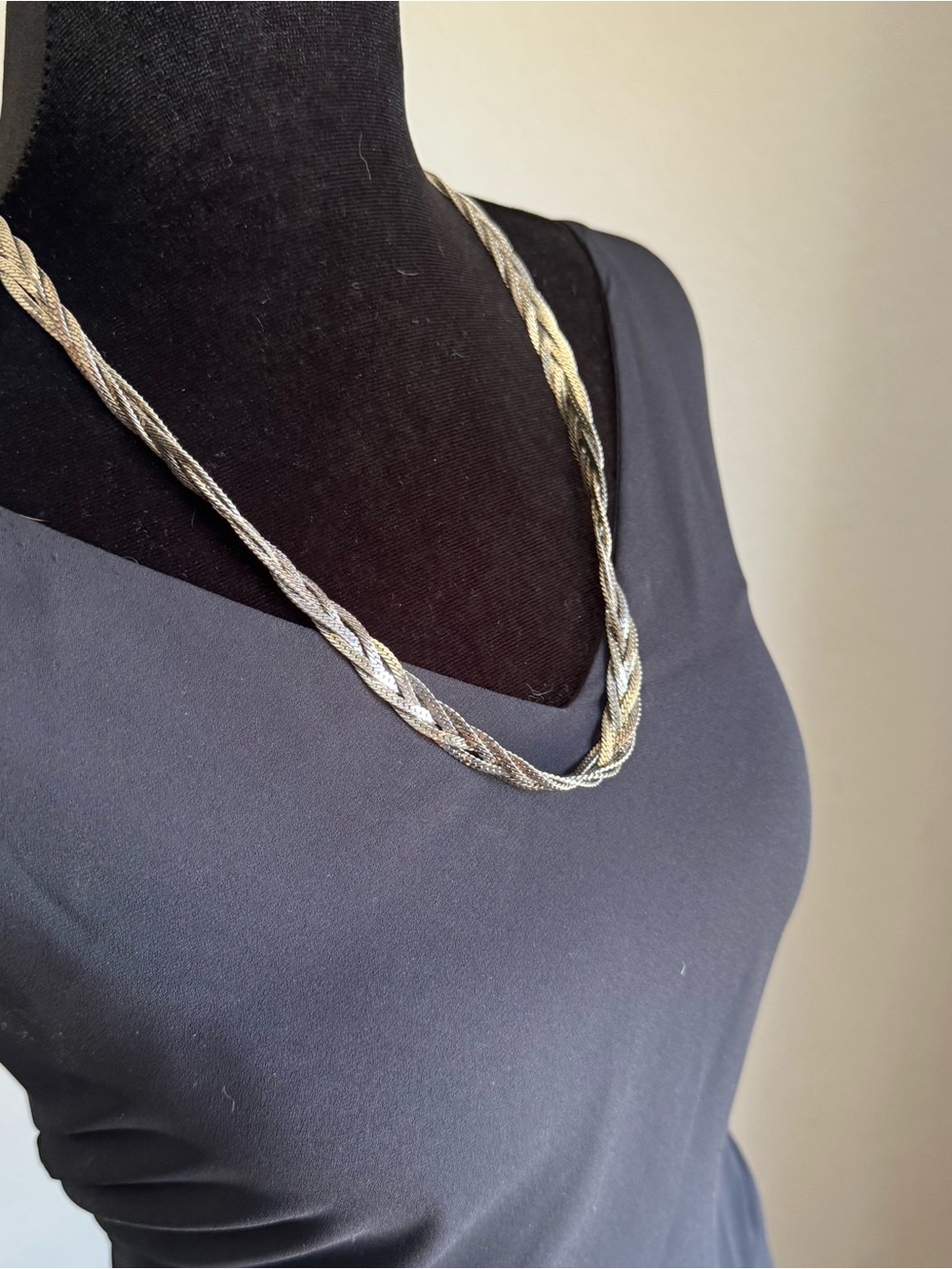 Unlisted Two-Tone Twisted Rope Necklace - Gold & Silver